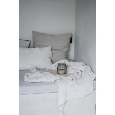 Wellmark Bougie parfumée - Dark Amber - grande - 9.5x11cm - verre transparent - Let's Get Cozy