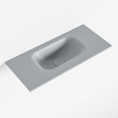 Mondiaz EDEN Fontein - 50x23x0.9cm - wasbak midden - zonder kraangaten - voor toiletmeubel - Solid surface - Plata