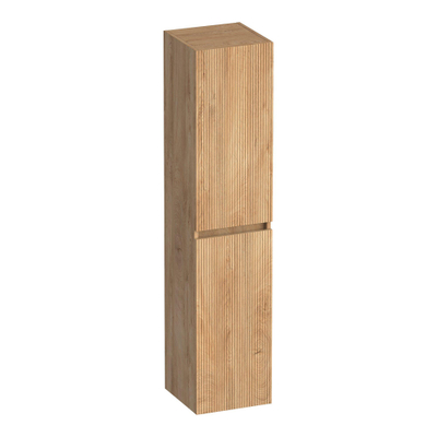 BRAUER Joy Wavy Armoire haute - 160x35x35cm - 1 porte - ouvrant à gauche ou à droite - sans poignée - Forest Tan