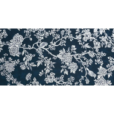 Cir Chromagic WAtegel Decor 600X1200 Floral Blue 10mm Mat Ret.