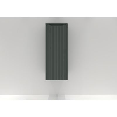 H&R badmeubelen Juice Halfhoge Kast - 40x35x100cm - met ronde hoeken - 3D-front - 1 deur - rechtsdraaiend - petrol mat