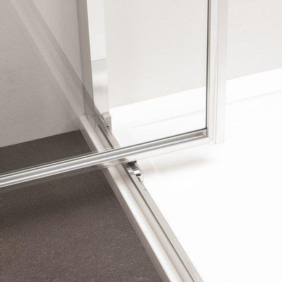 Crosswater Clear 6 Draaideur - 100x195cm - 6mm - helder veiligheidsglas - zilver