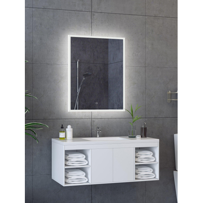 HR Meubles de salle de bain Mikado miroir 60x70cm à intensité variable LED avec chauffage
