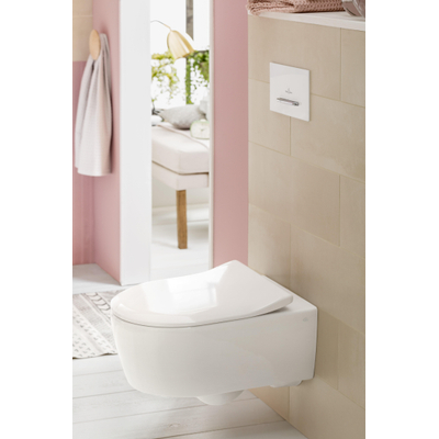 Villeroy & Boch Avento pack cuvette suspendue - DirectFlush avec abattant SlimSeat - SoftClose et QuickRelease CeramicPlus blanc