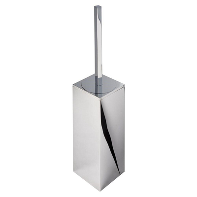 Geesa Modern Art Toiletborstel met houder Chroom (zwarte borstelkop)