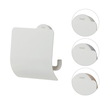 Tiger Urban Toiletaccessoireset - Toiletborstel met houder - Toiletrolhouder met klep - Handdoekhaak - Wit