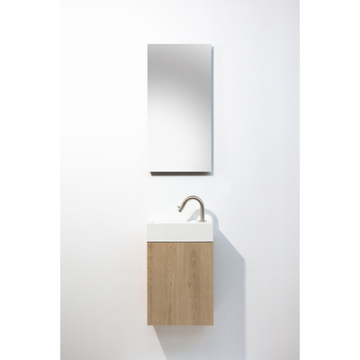 GO by Van Marcke Vikos fonteinset - 40cm - deur links - kraangat rechts - riverside oak (eiken)