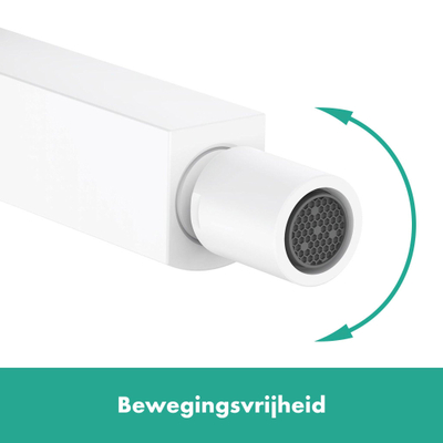 Hansgrohe Finoris Eengreeps bidetkraan - met afvoerplug - mat wit