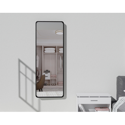 Saniclass Retro Line miroir – rectangle – 50 x 140 cm – Noir mat