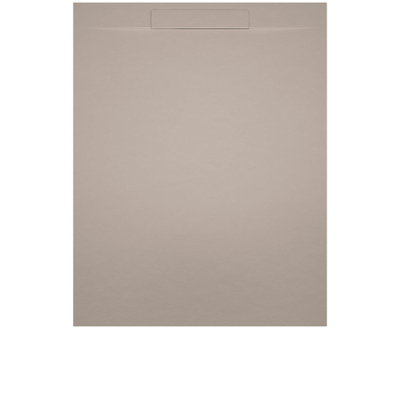 Riho Isola douchebak - 120x80x3cm - rechthoek - composietmarmer - mat pebble grey (beige)