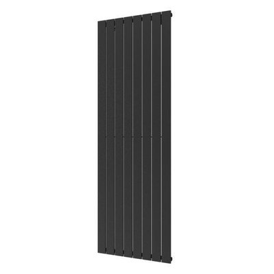 Plieger Cavallino Retto designradiator verticaal enkel middenaansluiting 1800x602mm 1205W zwart grafiet (black graphite)