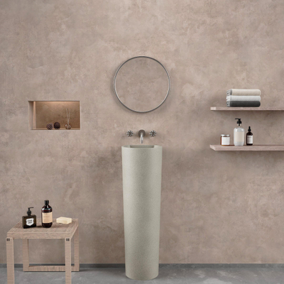 Ideavit Evo Lavabo îlot - 28x24.5x90cm - béton - gris