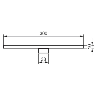 Saniclass Prime Spiegelkastverlichting - 30cm - opbouw