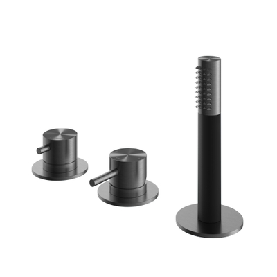 Hotbath Archie Combinaison bord de baignoire mitigeur monocommande sans bec avec inverseur 2 voies BGP INOX316