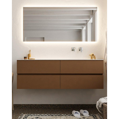 Mondiaz VICA ensemble de meuble de salle de bain - 150cm - meuble sous-vasque repos - 4 tiroirs - lavabo moon droite - sans trou de robinet XL version 60cm haut