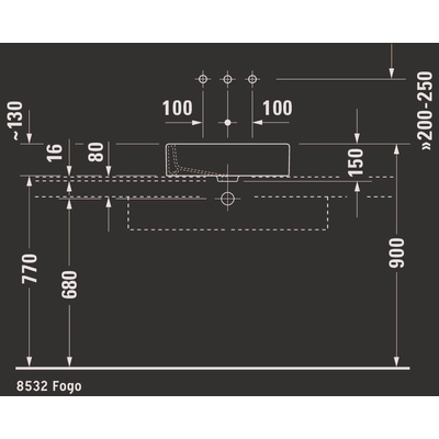 Duravit Vero Opzetwastafel - 50x38cm - zonder kraangat - zonder overloop - glans wit