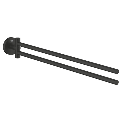 Grohe Start QuickFix Handdoekhouder - 43.9cm - 2-lids - draaibaar - matte black (mat zwart)