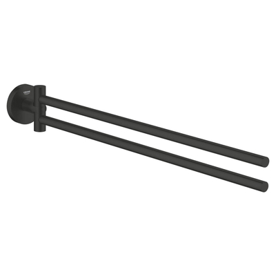 GROHE Start QuickFix Handdoekhouder - 43.9cm - 2-lids - draaibaar - matte black