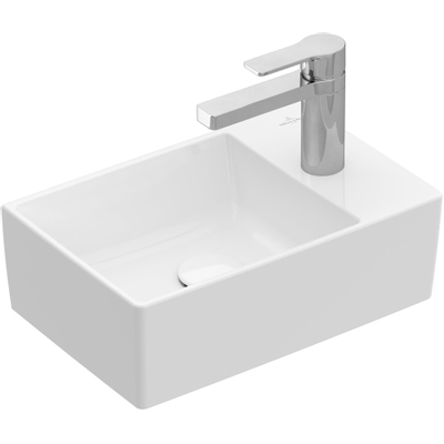 Villeroy & Boch memento 2.0 fontein onderzijde - geslepen - 40x26cm - zonder overloop - 1 kraangat - White Alpine (glans wit)