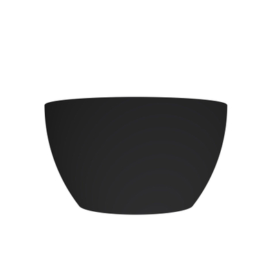 Arcqua Olivia Waskom - 22x22cm - rond - opbouw - mat zwart