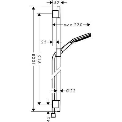 Hansgrohe Raindance alive 125 3 jet EcoSmart doucheset Puro S 90cm - Brushed bronze (brons)