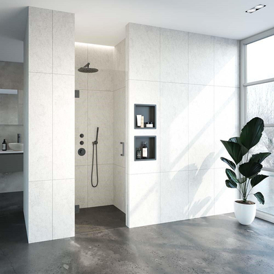 BRAUER Void porte de niche verre clair 70x200 réversible incl. traitement du verre PVD gunmetal brossé