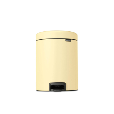 Brabantia NewIcon Poubelle à pédale - 5 litres - seau intérieur en plastique - mellow yellow