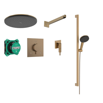 Hansgrohe Raindance Alive S set de douche encastré - 30cm - 1 jet - brushed bronze