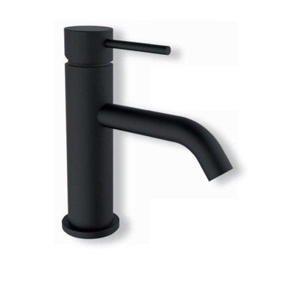 Plieger Napoli wastafelkraan - opbouw - voorsprong 11.4cm - coldstart - eengreeps - mat zwart