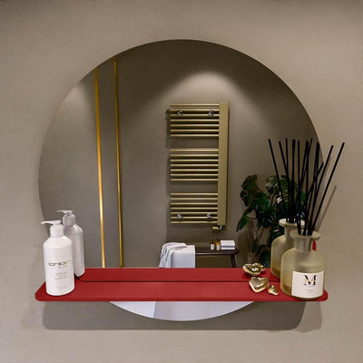Mondiaz SPOT miroir – Ø 70 cm – avec tablette – Fire (rouge)