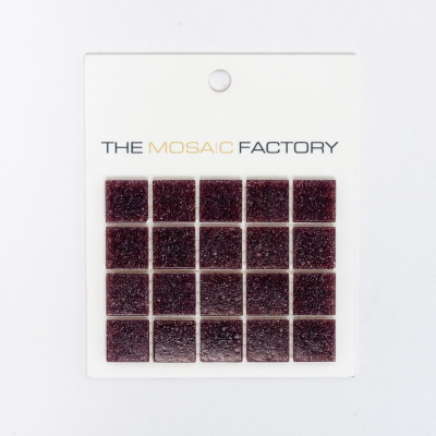 ÉCHANTILLON The Mosaic Factory Amsterdam carreau mosaïque 2x2x0.4cm pour mur et sol pour intérieur et extérieur carré Verre Violet Foncé