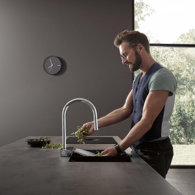 Hansgrohe Aquno Select M81 1-gr keukenkraan 170, uittrekbare vuistdouche, 3j chroom
