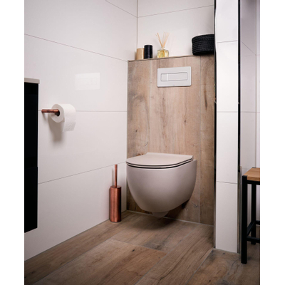 Xenz gio WC suspendu sans chasse d'eau 50,5x35cm sans siège gris mat