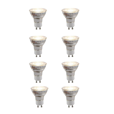 Luedd Lampe LED - lot de 8 - GU10 - 6W - 2700K - 260LM - à intensité réglable