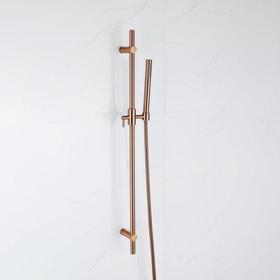 Fortifura Calvi Robinet de baignoire - avec ensemble de douche - douchette à main - flexible de douche en métal - cuivre brossé PVD