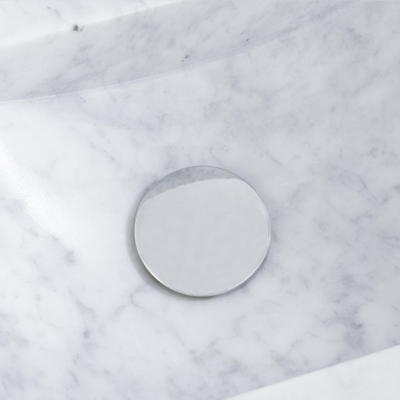 Saniclass Fuente fonteinset - 40x22 - 1 kraangat - rechts - marmer - fonteinkraan chroom - wit