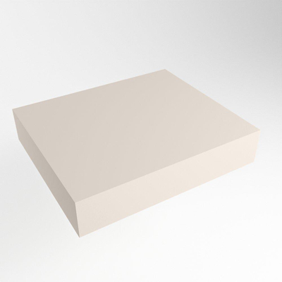 Mondiaz TOP 51 Plan sous vasque - 40x51x12cm - compatible comme plan de meuble - solid surface - Linen