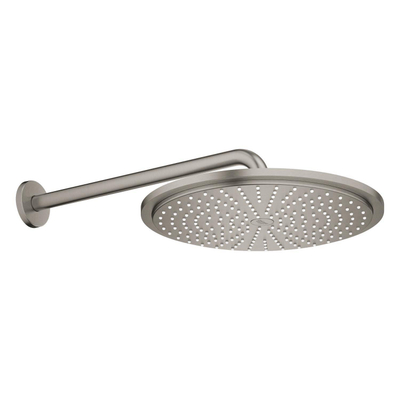 GROHE Rainshower hoofddoucheset: hoofddouche Ø31cm met douchearm wandmontage 38cm brushed hard graphite