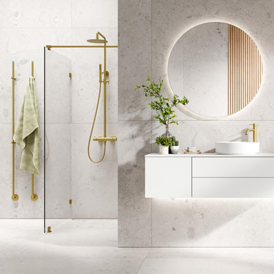 Instamat Jay Radiateur sèche-serviettes électrique 172cm de hauteur 29Watt Laiton brossé