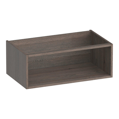 BRAUER Flourish armoire latérale - 80x30x45.5cm - avec 1 compartiment de rangement en chêne lamellé noir