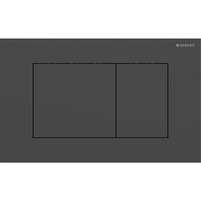 Geberit Sigma40 bedieningsplaat - 2-toets spoeling - extra dun - vierkante knoppen - RVS - easy to clean - mat zwart