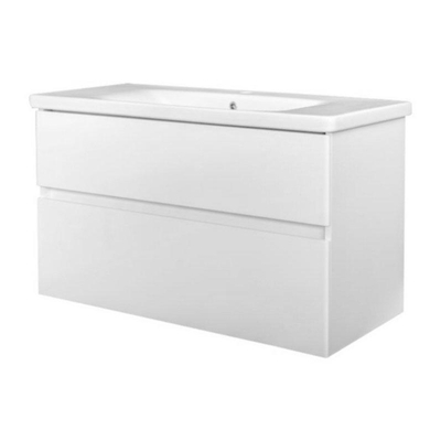 Best Design Quick Greeploos meubel onderkast en wastafel 100 cm glans wit