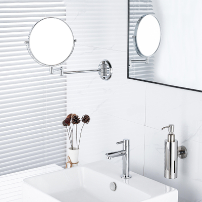 Fortifura Calvi miroir de maquillage - 20cm - grossissement 1x et 3x - rond - chrome