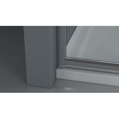 FugaFlow Efficiente Vetro Douchecabine - 80x80cm - kwartrond - chroom