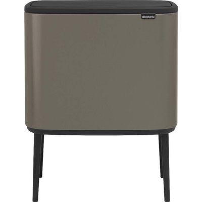 Brabantia Bo Touch Bin Afvalemmer - 11+23 liter - 2 kunststof binnenemmers - platinum