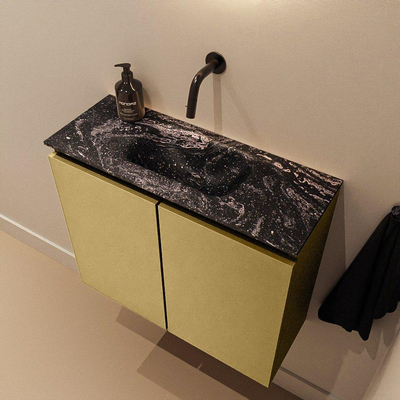 MONDIAZ TURE-DLUX Meuble de toilette 60 cm Oro. EDEN lavabo Lava position milieu. Sans trou de robinet.