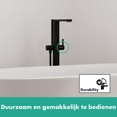 Hansgrohe Tecturis E Eengreeps badmengkraan vloermontage - vrijstaand - mat zwart