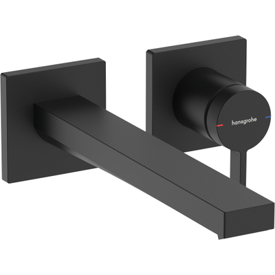 Hansgrohe Tecturis E Eengreeps wastafelkraan - inbouw - voor wandmontage - met uitloop 22 - 5 cm - mat zwart