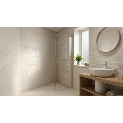 Cifre Ceramica Alure - Carrelage mural - 25x50cm - Ivory rayé mat (crème)