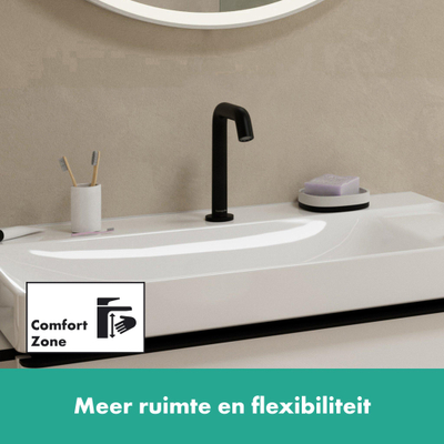 Hansgrohe Tecturis s 2-gats wastafelkraan - 150 - coolstart - met waste - mat zwart